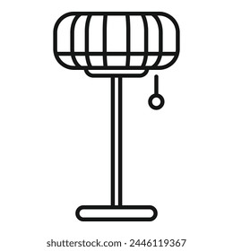 Interior torcher icon outline vector. Lamp led light. Furniture house decor