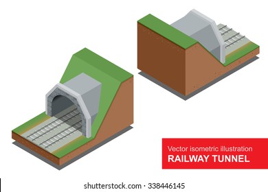 Interior of an urban walkway tunnel road. Tunnel car driving. Road tunnels symbols for travel