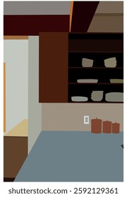 Interior vector design involves creating detailed, scalable illustrations of indoor spaces, furniture, and decor elements. It allows for precise visualization and making it ideal for presentations.