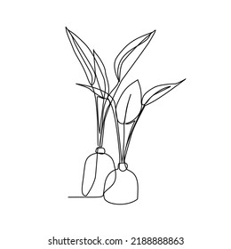 Ilustración vectorial interior dibujada en estilo de arte de línea