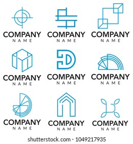 Interior vector logo icon illustration collection
