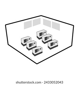 Interior view of a factory with NC machining