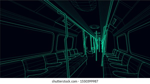 interior view of a subway wagon