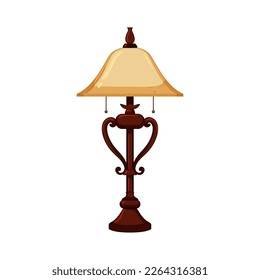 interior vintage table lamp cartoon. interior vintage table lamp sign. isolated symbol vector illustration