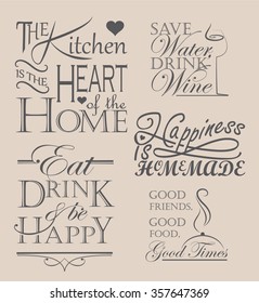 Interior wall decal set mostly for the kitchen