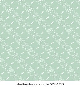 Interior Wall Decor Seamless Tile Pattern Background Wallpaper with Soft Beautiful Decorative Ornament. Pattern Monochrome Blue Silver color.