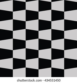 Interior wall decorative tiles. Geometric stylish background. Vector repeating texture. Modern graphic design. Vector Black & White seamless pattern.