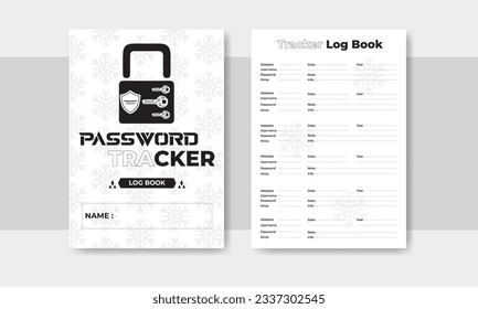 Interior website Security Information Tracker Planner Password Logbook Template Design