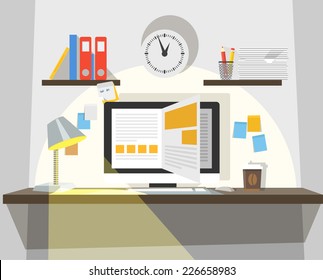 Interior of Working place 
