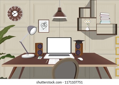 Interior of working place concept.