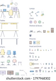 interior-workspace for design and architecture artworks