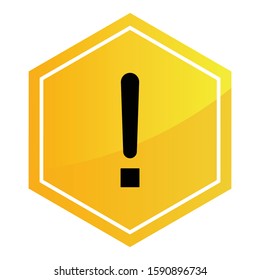 Interjection General Warning Vector Glyph Icon Concept, Bare Exclamation Mark On White Background, Factorial Operation And Logical Negation Design Point Symbol