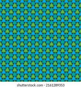 Interlace Circles Seamless Pattern. Vector Tileable Blue-Green Background