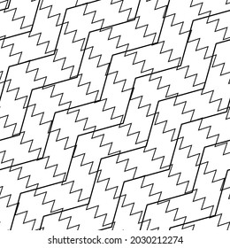 Interlace, twine, tangled lines Seamlessly repeatable Pattern, background Vector illustration