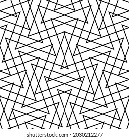 Interlace, twine, tangled lines Seamlessly repeatable Pattern, background Vector illustration