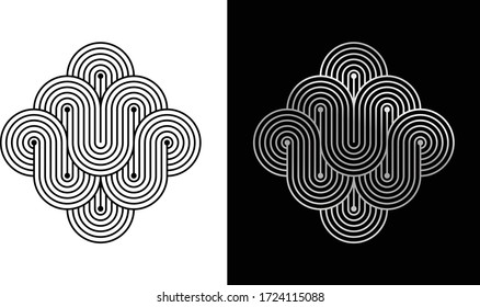 interlaced decorative pattern for brand pattern wallpaper or merch