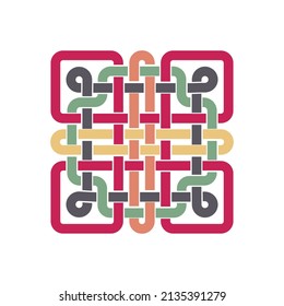 Interlineado de cinco cintas ornamentales vectorial