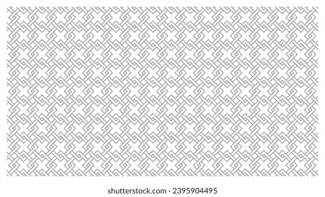 Interlaced geometric seamless pattern with square blue color line. vector illustration 