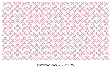 Interlaced geometric seamless pattern with square blue color line. vector illustration 