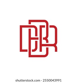 Letra entrelazada DBR Logo Concept