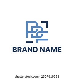 Letra entrelazada PDF Logo Concept