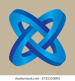 Design de forma abstrata de fita entrelaçada