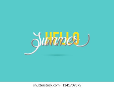 Interlaced typography style. summer lettering can be use as greeting card