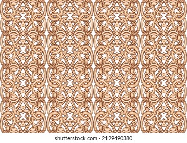 Abstrakte Ornamente im mittelalterlichen, romanischen Stil. Nahtloses Muster, Hintergrund. Vektorgrafik.