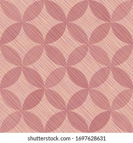 El entrelazado de los círculos de las partes de elegante patrón vectorial sin fisuras. Guatrefoil flor marrón adorno gótico interminable. Elementos de círculo que repiten impresión textil. Motivos de mosaico geométrico.