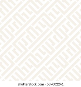 Interlacing Lines Subtle Lattice. Ethnic Monochrome Texture. Abstract Geometric Background Design. Vector Seamless Black and White Pattern.