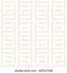 Interlacing Lines Subtle Lattice. Ethnic Monochrome Texture. Vector Seamless Black and White Pattern.