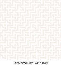 Interlacing Lines Subtle Lattice. Ethnic Monochrome Texture. Vector Seamless Black and White Pattern.