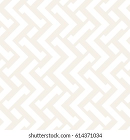 Interlacing Lines Subtle Lattice. Ethnic Monochrome Texture. Vector Seamless Black and White Pattern.