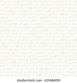 Interlacing Lines Subtle Lattice. Ethnic Monochrome Texture. Vector Seamless Black and White Pattern.
