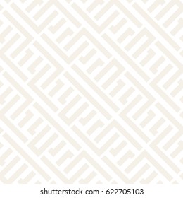 Interlacing Lines Subtle Lattice. Ethnic Monochrome Texture. Abstract Geometric Background Design. Vector Seamless Black and White Pattern.