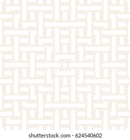 Interlacing Lines Subtle Lattice. Ethnic Monochrome Texture. Abstract Geometric Background Design. Vector Seamless Black and White Pattern.