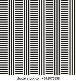 Interlacing Parallel Stripes. Vector Seamless Monochrome Pattern. Abstract Geometric Background. 