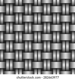 Interlacing seamless pattern for endless backgrounds, printings, textures and as part of other creative designs.
Editable vector.
Eps 10