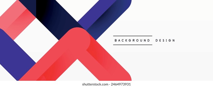 Interlinked on a white background are ribbons colored in red, purple, and blue. These ribbons form an appealing contrast of vibrant hues against the neutral backdrop