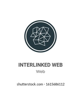 Interlinked web glyph icon vector on white background. Flat vector interlinked web icon symbol sign from modern web collection for mobile concept and web apps design.