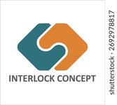 Interlock Abstract Connection Logo Vector Symbol for Partnership, Unity, and Collaboration Branding