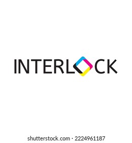 INTERLOCK-Brief mit CMYK-Logo-Design, Vektorgrafik