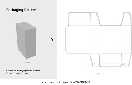 Interlock Tuck end box Dieline