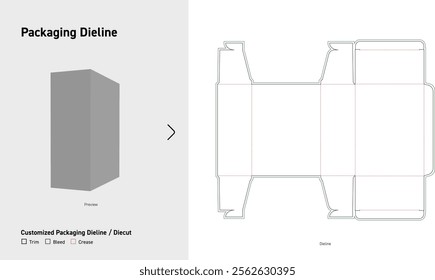 Interlock Tuck end box Dieline