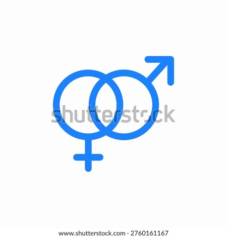 interlocked gender marks icon sign vector
