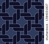 Interlocked geometric seamless tile pattern