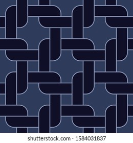 Interlocked geometric seamless tile pattern