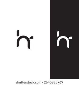 Interlocked HR, RH letter Design Minimalist, Modern, Branding, Identity, Creative, Symbol.