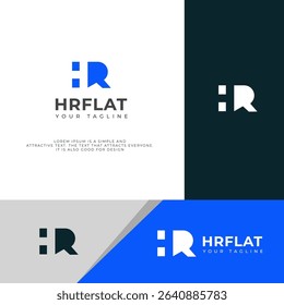 Interlocked HR, RH letter Design Minimalist, Modern, Branding, Identity, Creative, Symbol.