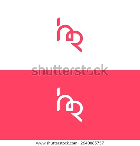 Interlocked HR, RH letter Design Minimalist, Modern, Branding, Identity, Creative, Symbol.